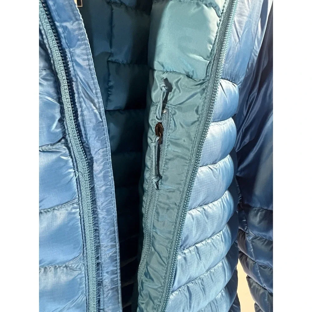The North Face Mens L Blue Terra Peak Hoodie Puffer Jacket Nylon Shell NWT 2026